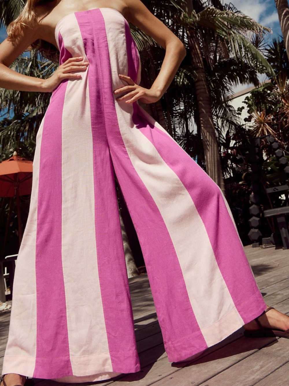 Free People Eden Jumpsuit (Cherry Island Combo) Size - Medium